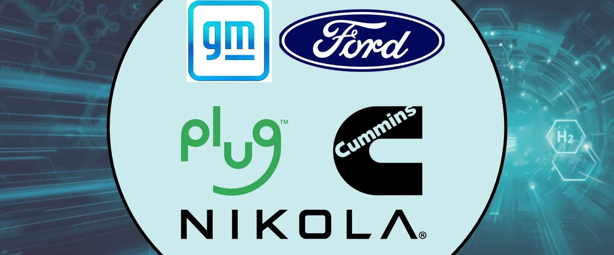 Which US automotive companies are working on Hydrogen fuel cell